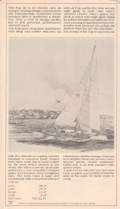 Fuji Yachts Range Brochure