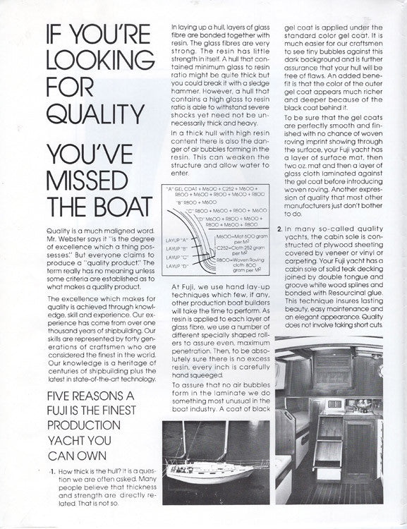 Fuji Yachts Brochure