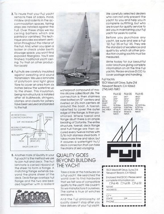 Fuji Yachts Brochure