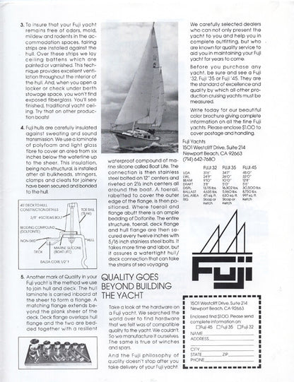 Fuji Yachts Brochure