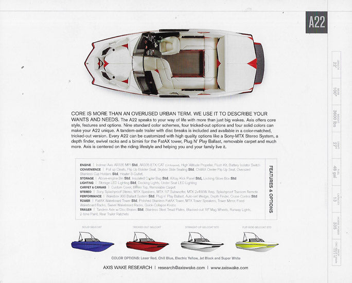 Axis A22 Brochure