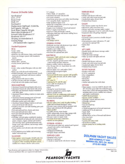 Pearson 38 Double Cabin Brochure