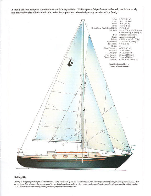 Pacific Seacraft Crealock 34 Brochure