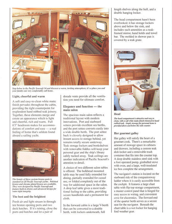 Pacific Seacraft Crealock 34 Brochure