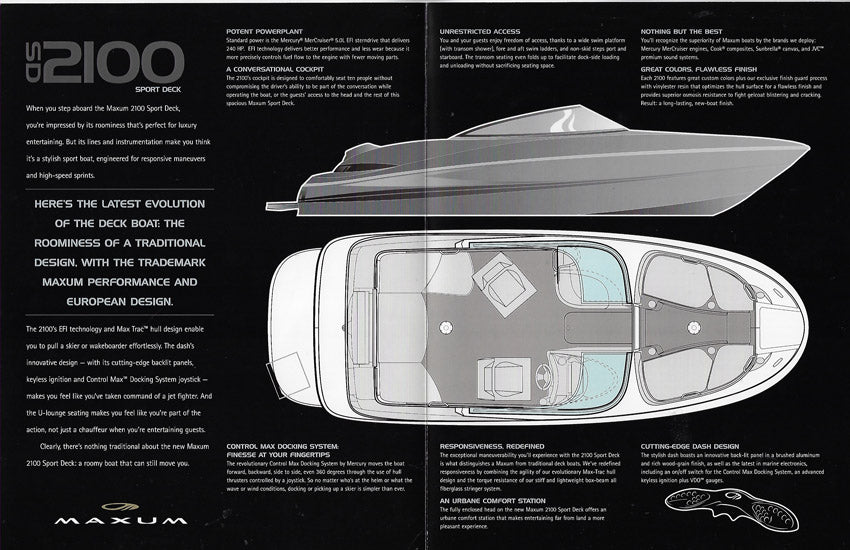 Maxum 2100SD Sport Deck Brochure