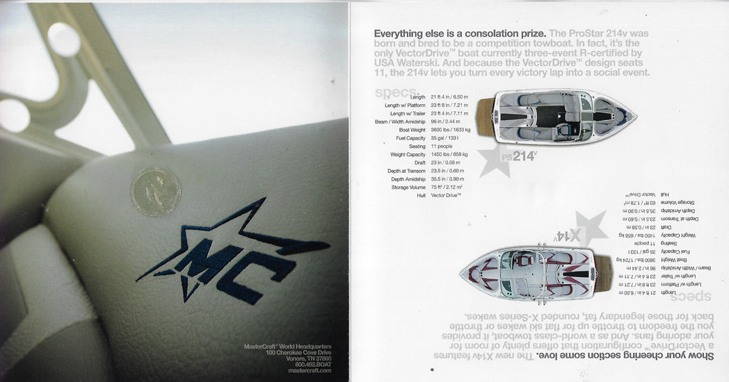 Mastercraft ProStar 214V / X14V Brochure