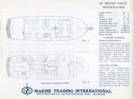 Marine Trader 56 Motor Yacht Brochure