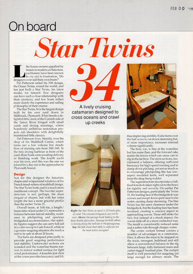 Star Twins 34 Yachting Monthly Magazine Reprint