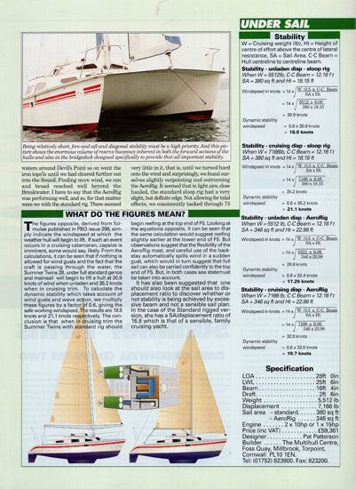 Summer Twins 28 Practical Sailor Magazine Reprint