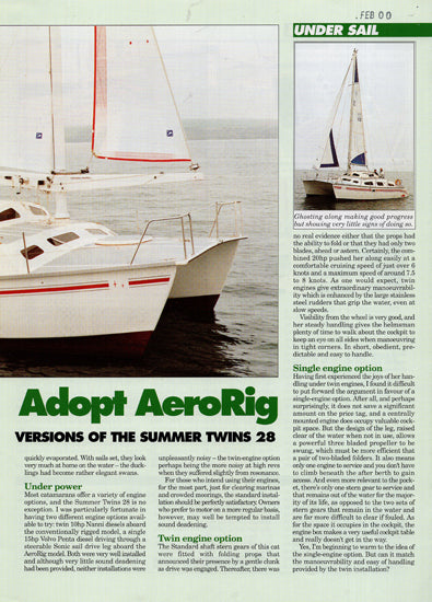 Summer Twins 28 Practical Sailor Magazine Reprint