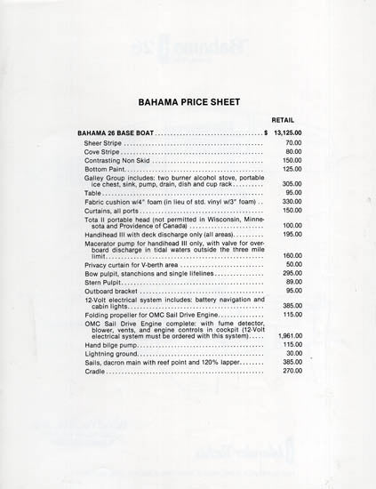 Islander 26 / Bahama 26 Digital Brochure Package