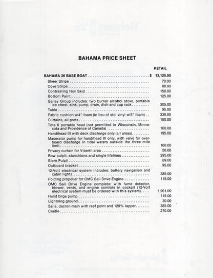 Islander 26 / Bahama 26 Digital Brochure Package