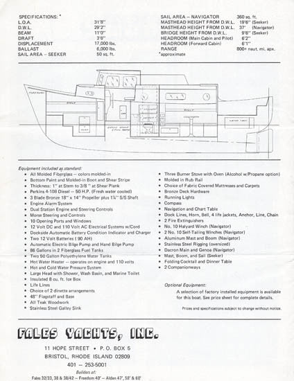 Fales 32/33 Brochure