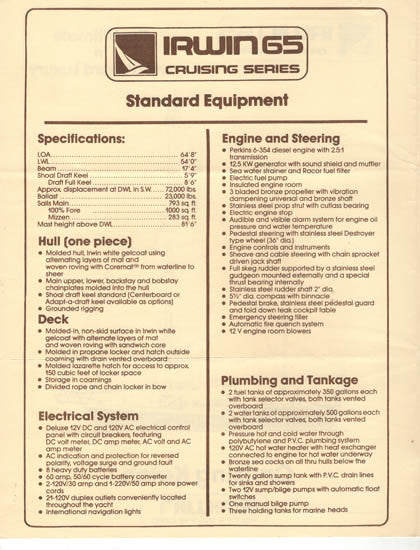 Irwin 65 Brochure