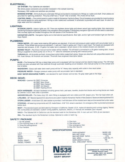 Norseman 535 Specification Brochure