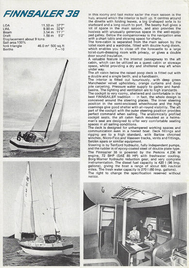 Finnsailer 38 Brochure Package (Digital)