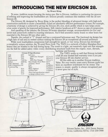 Ericson 28 Brochure
