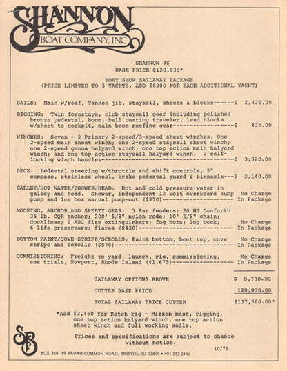 Shannon 38 Brochure