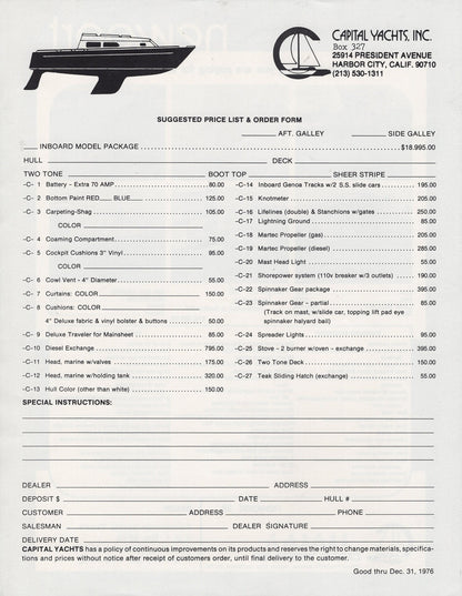 Newport 28 Specification Brochure