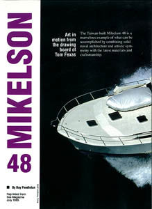 Mikelson 48 Sea Magazine Reprint Brochure