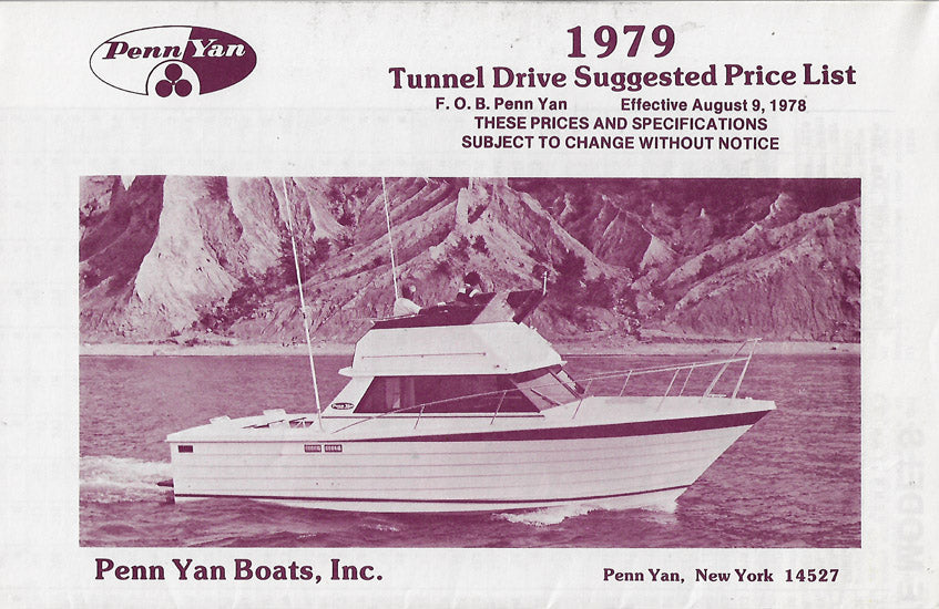 Penn Yan 1979 Price List