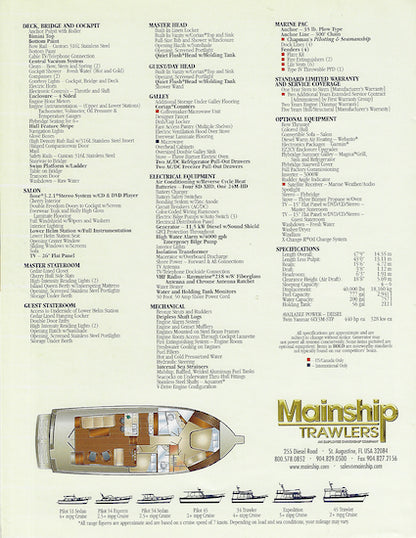 Mainship 45 Trawler Brochure