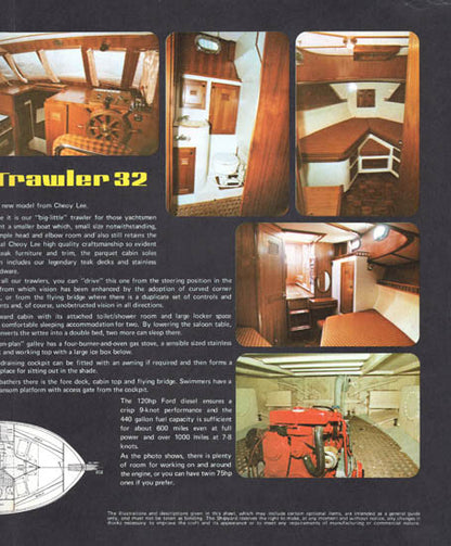 Cheoy Lee 32 Trawler Brochure