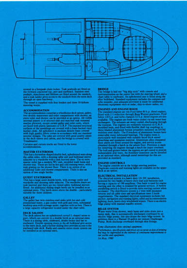 Fairways Trawlers 38 Specification Brochure