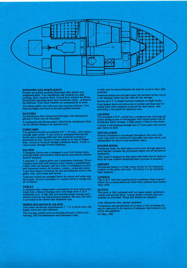 Fairways Fisher 31 Specification Brochure