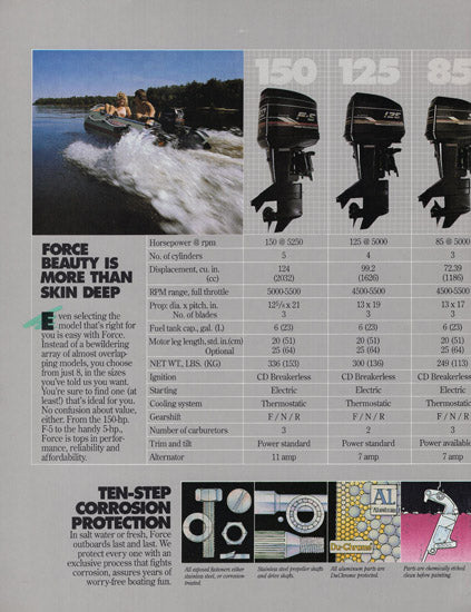 US Marine 1989 Force Outboard Brochure
