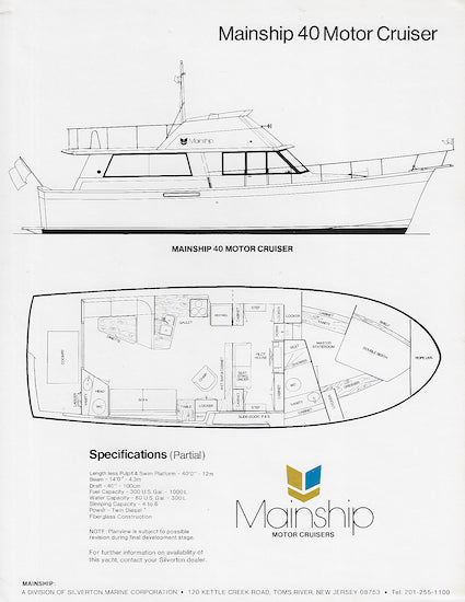 Mainship 40 Motor Cruiser Brochure
