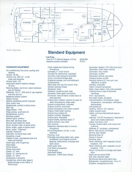 Uniflite 48 Motor Yacht Specification Brochure
