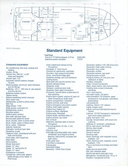 Uniflite 48 Motor Yacht Specification Brochure