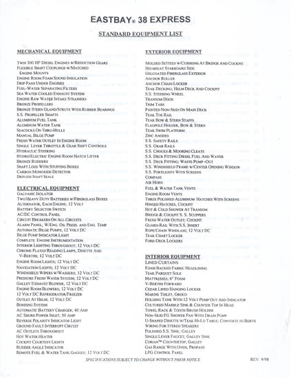 Grand Banks Eastbay 38 Preliminary Brochure
