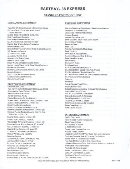 Grand Banks Eastbay 38 Preliminary Brochure