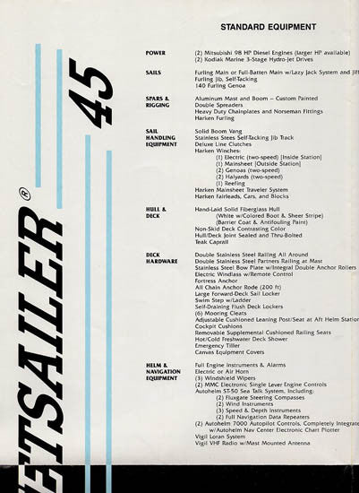 Jetsailer 45 Poster Brochure