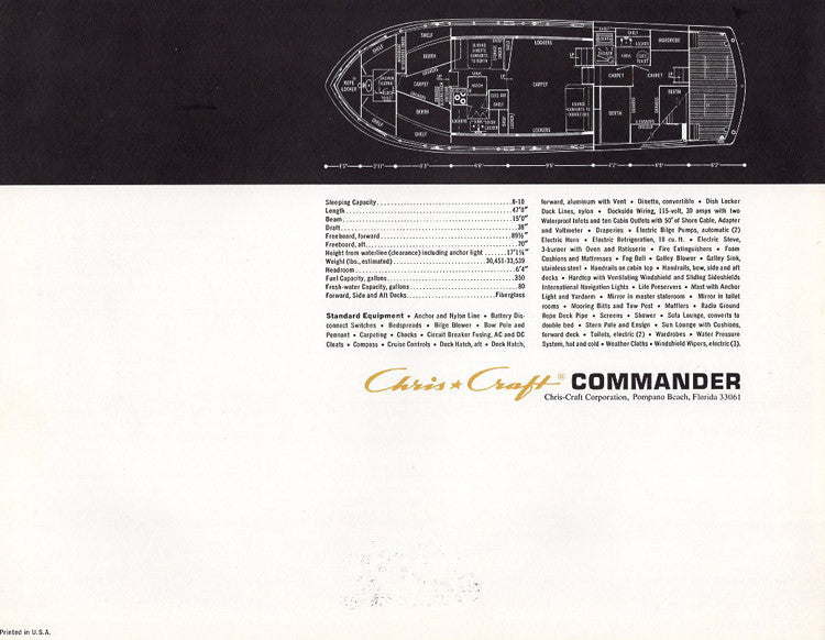 Chris Craft Commander 47 Brochure
