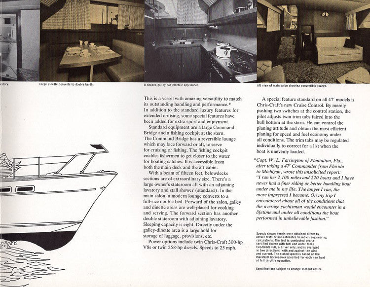 Chris Craft Commander 47 Brochure