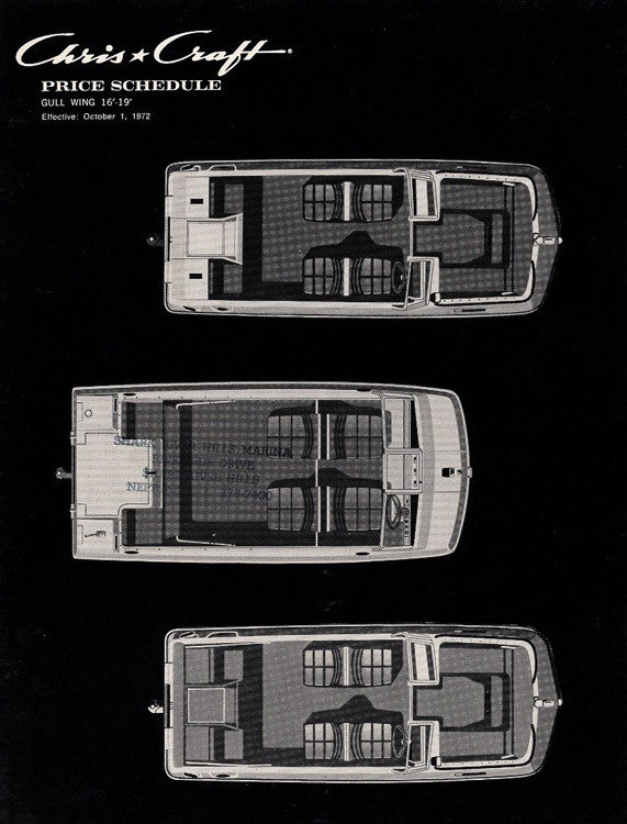 Chris Craft 1973 Gull Wing Price List