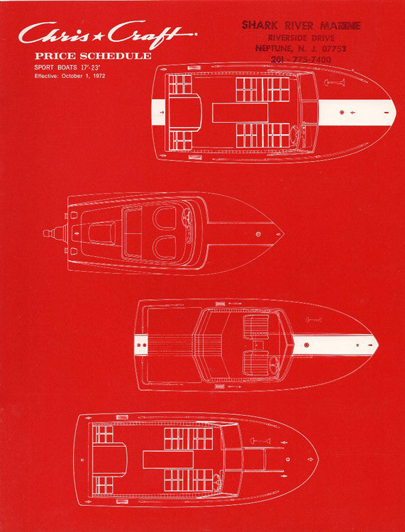 Chris Craft 1973 XK / Lancer Specification Brochure