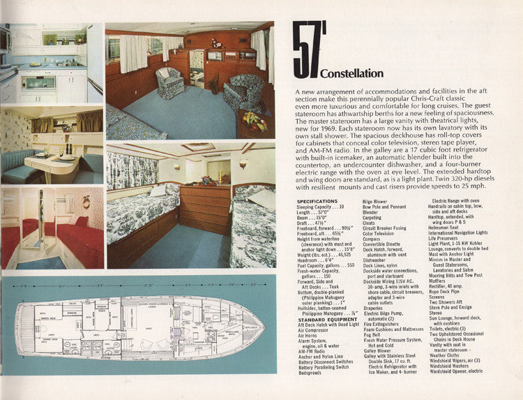 Chris Craft 1969 Constellation / Corvette  Brochure