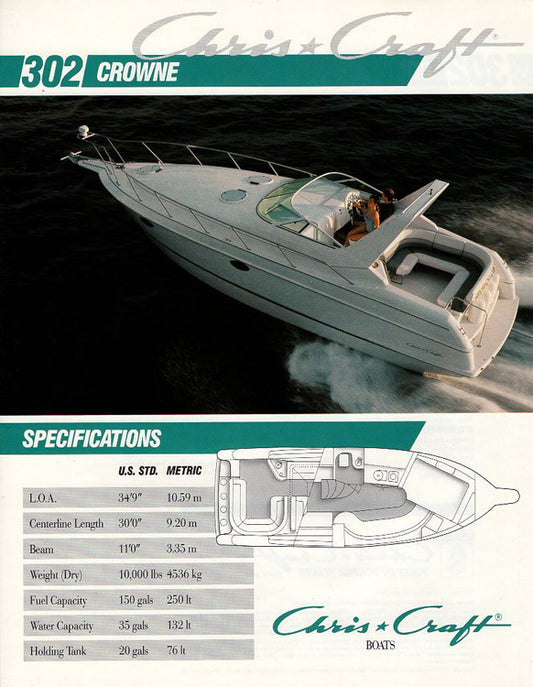 Chris Craft 302 Crowne Brochure