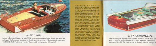 Chris Craft 1960 Sport Boat & Sea Skiffs Mini Brochure