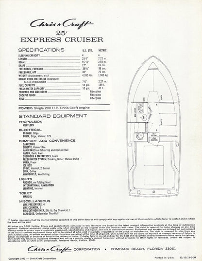 Chris Craft Express Cruiser 25 Brochure