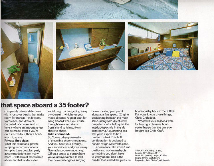 Chris Craft Catalina 35 Double Cabin Brochure