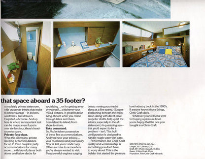 Chris Craft Catalina 35 Double Cabin Brochure
