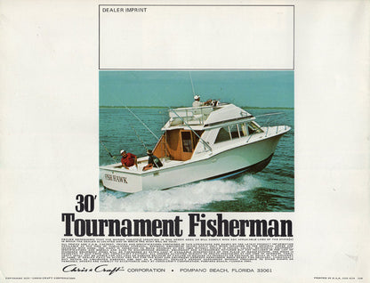 Chris Craft 30 Tournament Fisherman Brochure