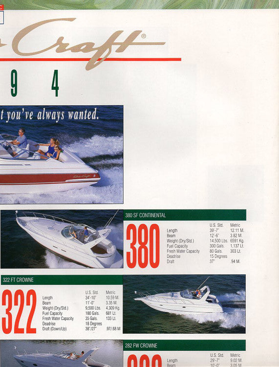 Chris Craft 1994 Full Line Brochure