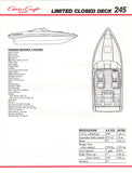 Chris Craft 245 Limited Closed Deck Specification Brochure