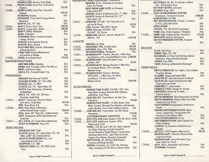 Chris Craft Commander Yacht 41 Specification Brochure